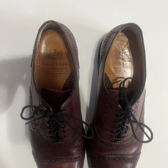 Cole Haan Men\'s American Classic Kneeland Brogue Oxford Oxblood Style 29838 Sz 8 main image 5
